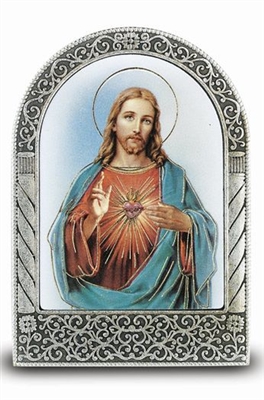 Sacred Heart of Jesus Standing Plaque