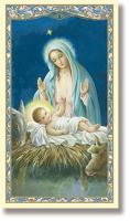 Madonna and Child Christmas Holy Card