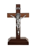 Walnut Standing Saint Benedict Crucifix W604P-ST06