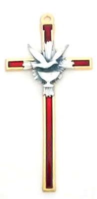 Confirmation Red Epoxy Gold Cross