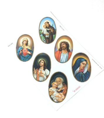 Large Oval Religious Sticker Sheet GRH545