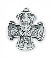 Four-Way Catholic Saint Medal