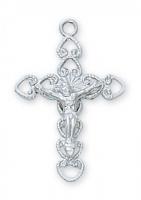 Small Ornate Sterling Silver Crucifix 