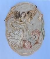 Large Medallion Guardian Angel Plaque