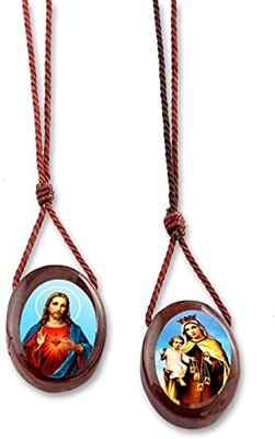 Small Oval Wood Scapular