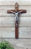 10 inch Wood Cross with Silver Corpus CX98