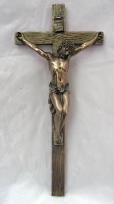 13" Cold-Cast Bronze Crucifix