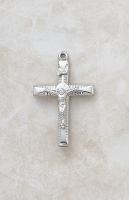 Sterling Silver Crucifix with Fashionable Etch Design  