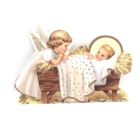 Christmas Little Angel with Baby Jesus Scene X90-2