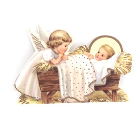 Christmas Little Angel with Baby Jesus Scene X90-2