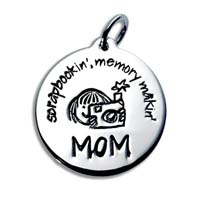 SE Large Circle Charm - Scrapbook Mom