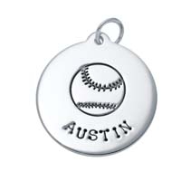 SE Large Circle Charm - Baseball