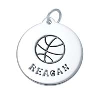 SE Large Circle Charm - Basketball