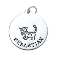 Large Circle Charm - Cat