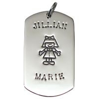 SE Large Dogtag - Full Character Girl