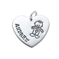 Large Heart Charm - Full Character Boy