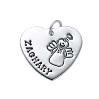 Large Heart Charm - Full Character Male Angel