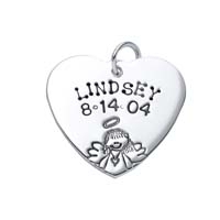 Large Heart Charm - Half Character Angel