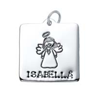 Large Square Charm - Angel