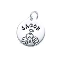 Small Circle Charm - Male Angel