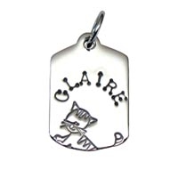 Small Dogtag Half Character Cat