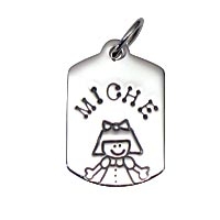 Small Dogtag Half Character Girl