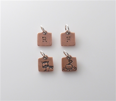 Tiny Little Charm - Copper Square