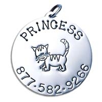 X-Large Circle Charm - Cat