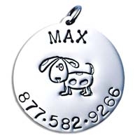 X-Large Circle Charm - Dog