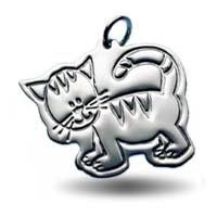 X-Large Outline Charm - Cat