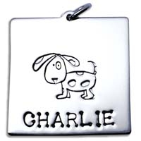 X-Large Square Charm - Dog