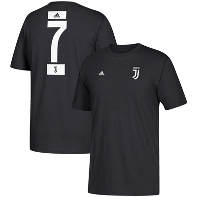 Ronaldo CR7 Adidas Men's Juventus T-Shirt (Black/White)