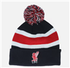 Liverpool F.C Breakaway Navy/Red Pom Beanie