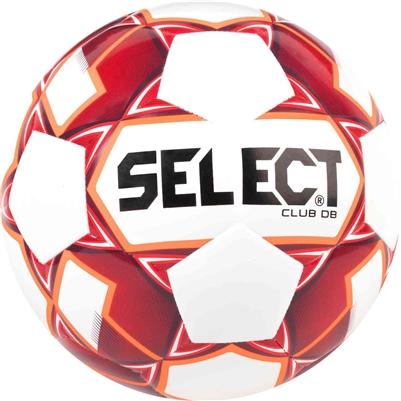 Select Club DB White/Red Soccer Ball-Size 5