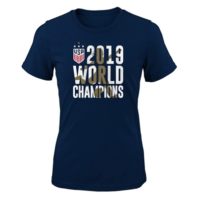 USA World Cup Champions 2019 Fashion Fit Tee-GIRLS