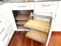 1 door 1 drawer "MAGIC CORNER" corner base cabinet (pulls open to the right, BLIND on left side) 1 door 1 drawer "MAGIC CORNER" corner base cabinet (pulls open to the right, BLIND on left side)