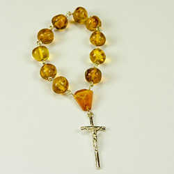 Natural Amber Finger Rosary