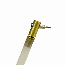 The Hot Tipz Kistka #1 Fine is a traditional kistka (wax pen) designed to use a candle as a heat source. The kistka is made with a precision tip, the same that is used in Electric Kistka -- which ensures perfectly consistent lines. The line dimension of t