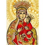 Christmas Greeting Card, Our Lady of Czestochowa