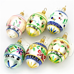 Pisanki Ornaments - (Egg shaped) - Set A