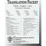 Contains: - Polish genealogical letter writing guide - Polish, German, Russian and Latin words used in genealogy - Calendar / time word list in Polish, German, Russian, and Latin - Five language Christian name cross-reference - List of translators