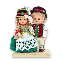 Kurpie Pair Baby Style Dolls - Small