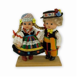 Lowicz Pair Baby Style Dolls - Small