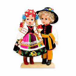 Lowicz Pair Baby Style Dolls - Large