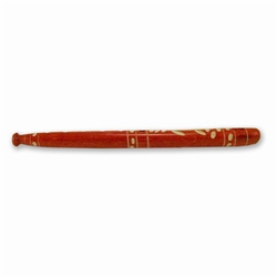 Hand carved wooden flute from Zakopane. Assorted colors. Size is approx 11.5" long.