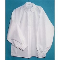 Krakow Men's White cotton shirt with embroidery