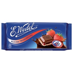 Wedel Milk Chocolate Bar with Strawberry Filling 100g/3,53oz