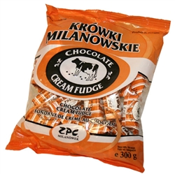 Krowki Milanowskie Chocolate Cream Fudge 300g Bag/10.58oaz