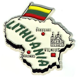 Map of Lithuania Magnet