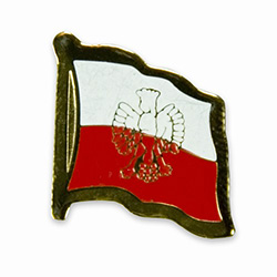 Polish Flag Pin with Eagle Lapel Pin